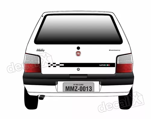 Adesivo Fiat Uno Abarth Faixa Lateral Carro Sport Imp353