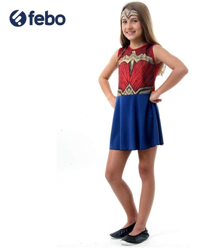 Disfraz Niña Halloween Liga De La Justicia Mujer Maravilla