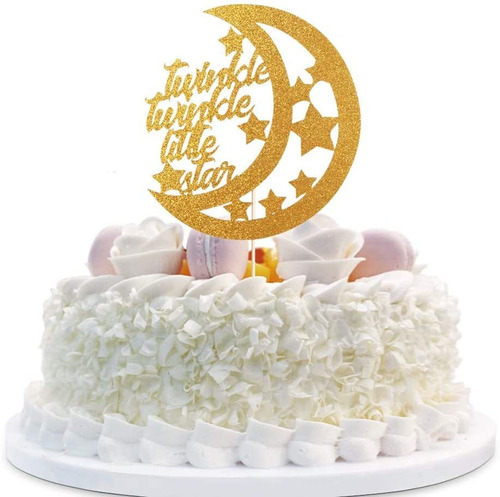 Sunny Zx Twinkle Twinkle Little Star Cake Topper, Half Moon
