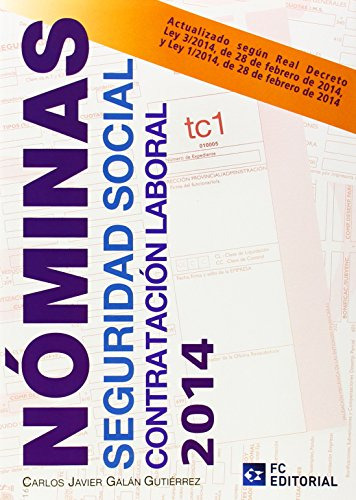 Libro Nóminas Seguridad Social Contratación Laboral 2014 De