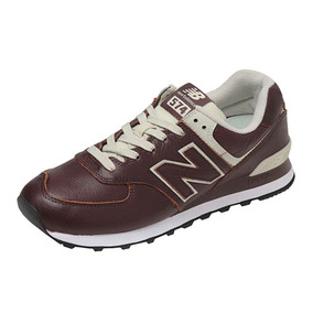 new balance couro marrom