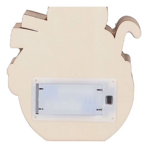 Adorno Navideño Luminoso De Madera Con Emisión Led
