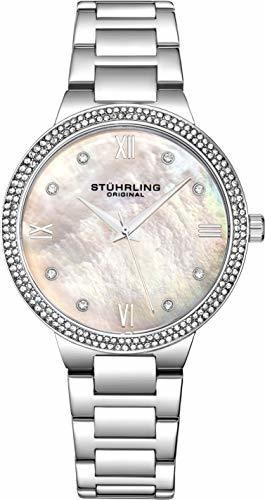 Reloj De Mujer Stuhrling Con Cristales Y Madreperla