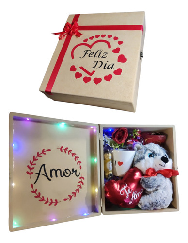 Regalos Box San Valentín- Peluche- Taza - Bombones