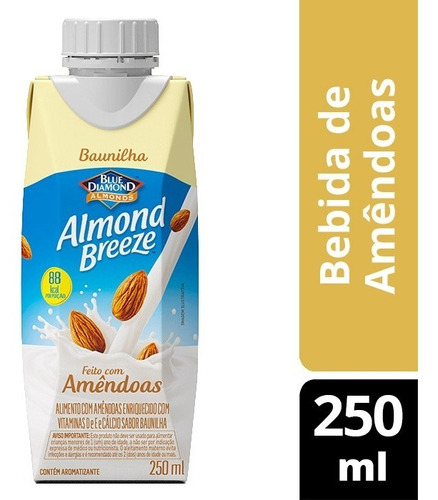 Bebida Com Amêndoas Almond Breeze Baunilha 250ml