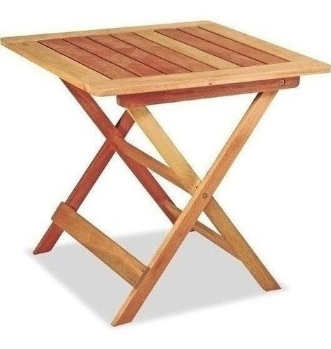 Imagen 6 de 8 de Mesa Madera Eucalipto Exterior Jardin Plegable 75cm Arandu