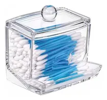 Comprar Porta Hisopos Cotonetes Organizador Acrilico Con Tapa