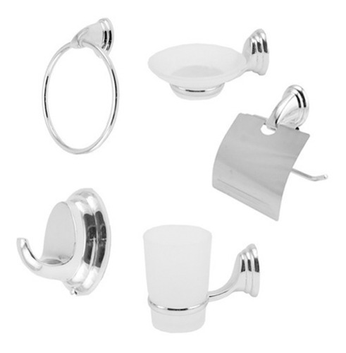 Accesorios Baño Set 5 Piezas Metalico Bronce Daccord Etna