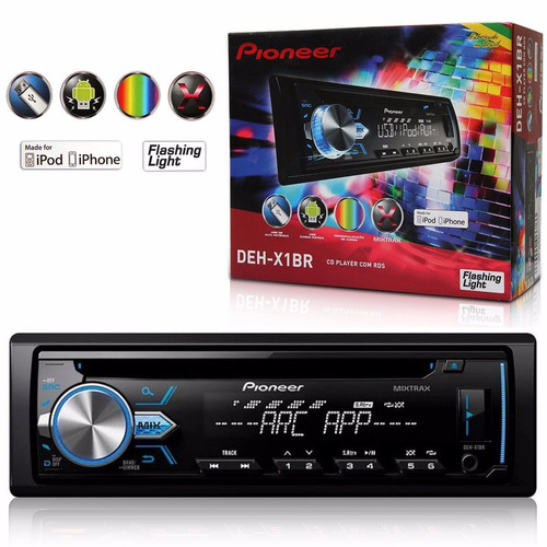 Cd Player Pioneer Deh-x1br 1 Din Mixtrax Usb Mp3 Flashing