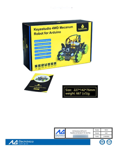 Kit De Robot Coche Inteligente Mecanum Para Arduino