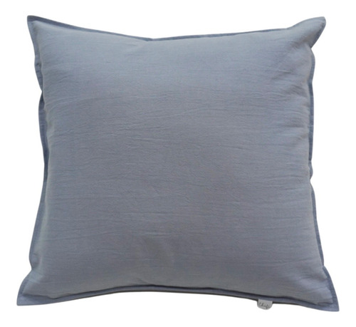 Fundas De Almohadón 100% Algodón 40x40 Cm Por 2 Unidades Color Azul Grisáceo Tusor