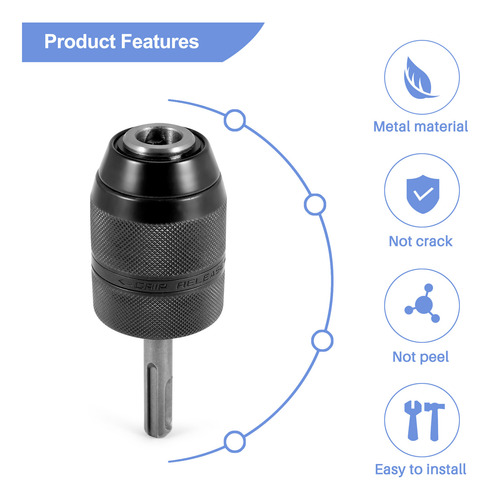 Portabrocas Sin Llave De 2-13 Mm Con Adaptador De Vástago Sd
