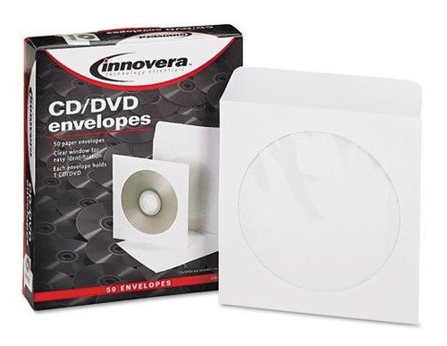  Envelope, Cd Dvd,50pk,wh