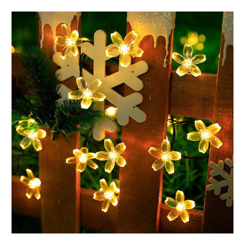 // 20 Luzes Corda Solares Led Luzes Decorativas Jardim