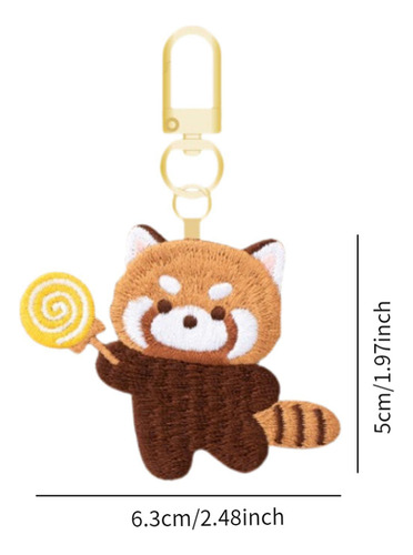 Llavero De Panda Rojo, Bonito Abalorio Para Bolso, Estilo D