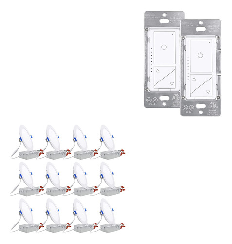 Torchstar Iluminacion Empotrable Led 12 W 6  Interruptor 3 K