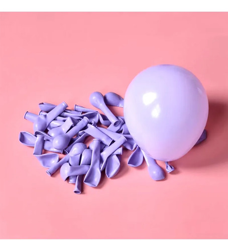 Bolsa X25 Globos Látex Perlados 10 Color Deco Cotillón Lila