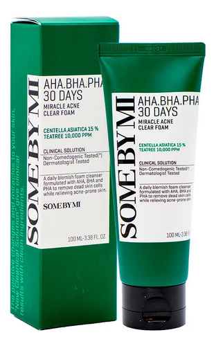 Some By Mi Acne Aha Bha Pha 30days Miracle Clear Foam 100ml Tipo De Pele Oleosa
