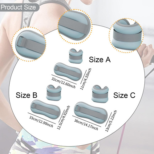 2 Pesas Para Tobillos Y Muñecas Para Entrenamiento 2 Kilos