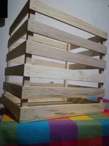 Huacal De Madera Grande Acabado Fino Pack De Dos Piezas