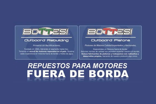 Kit Pistón Johnson V4-v6 +0.20 Port Para Motor Fuera D Borda