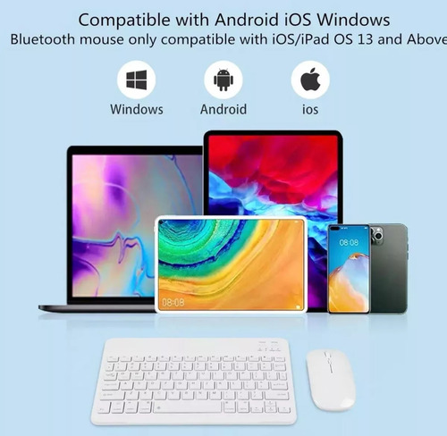 Juego De Teclado Y Mouse Portátiles En Español Verde Claro