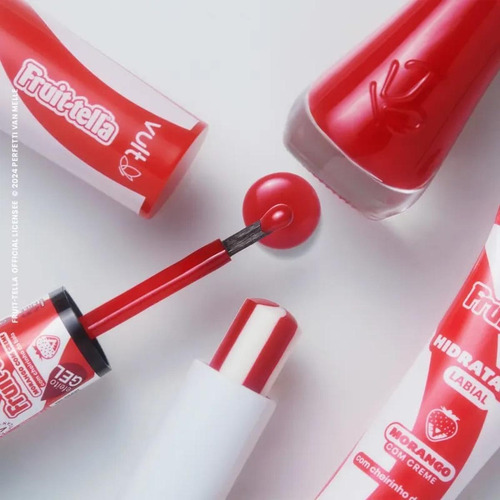 Vult Fruit-tella 5free Morango Com Creme Esmalte Cremoso 8ml