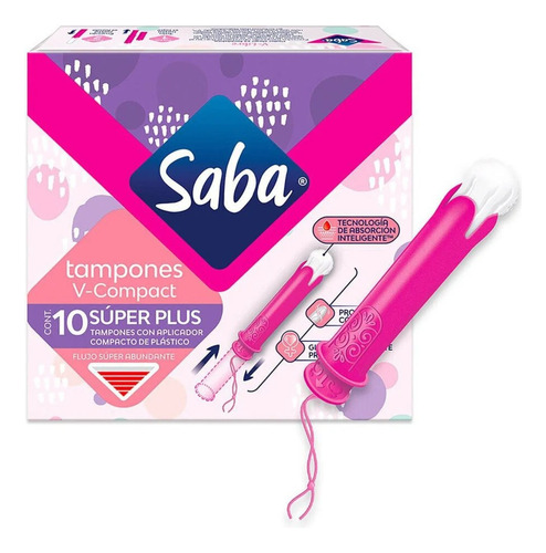 Tampones Super Plus Saba 10 Tampones