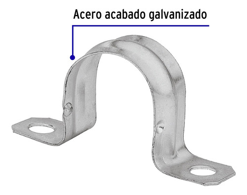 Bolsa C/5 Abrazaderas 2' Tipo Omega P/tubo, Volteck 46032