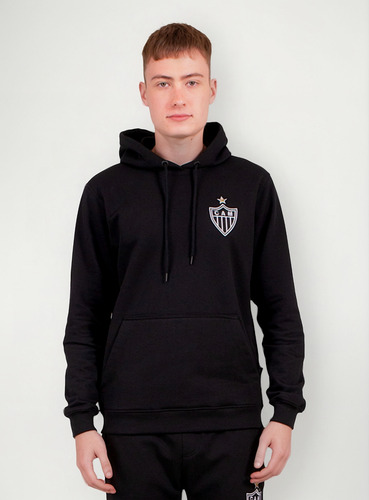 Moletom Fechado Atlético Mineiro Oficial Escudo Masculino