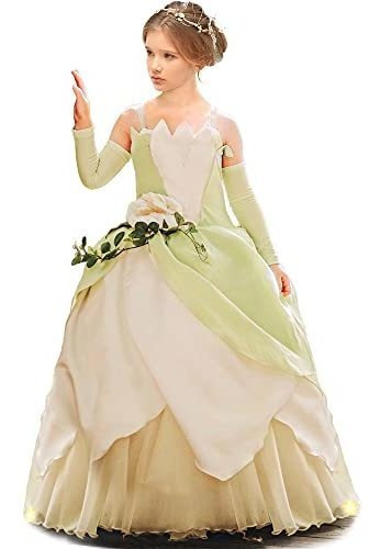 Disfraz Talla 6 7t (120cm) Para Niña De Princesa Tiana De