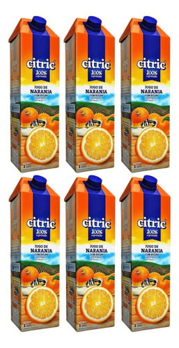 Jugo Naranja Con Pulpa X 1 L Citric (sin Tacc)  X 6 Unid