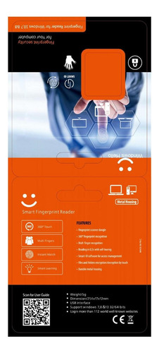 N Leitor De Impressão Digital Usb De Segurança, Login De
