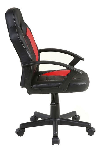 Imagen 3 de 3 de Silla de escritorio Top Living Spectrum gamer ergonómica negra y roja con tapizado de cuero sintético y mesh