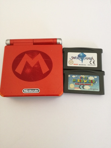 Gameboy Advance Sp Mario Edition + 2 Juegos