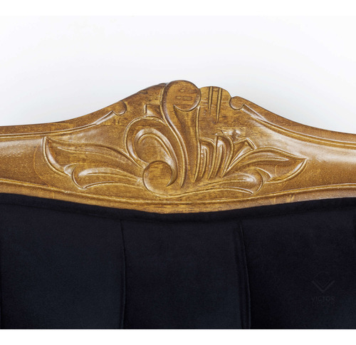 Conjunto 4 Poltronas Luis Xv Cor Imbuia Braço Estofado