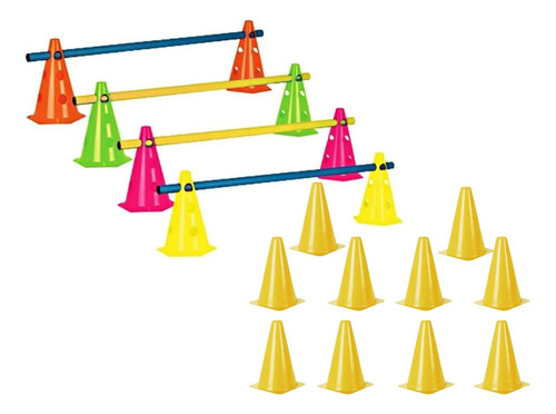 Kit Para Preparação Física Kit Agilidade Mais 10cones Pvc