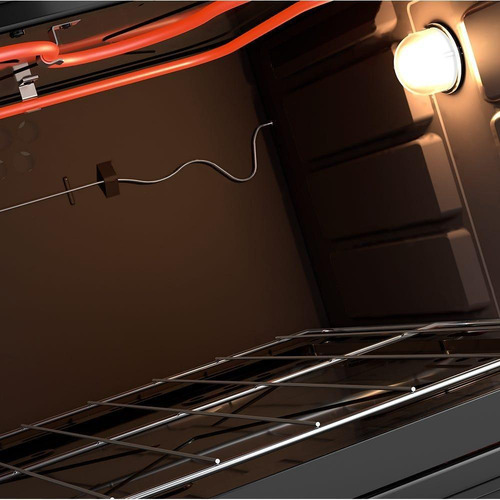 Forno Elétrico De Bancada Vidro Espelhado 44l 220v Cinza