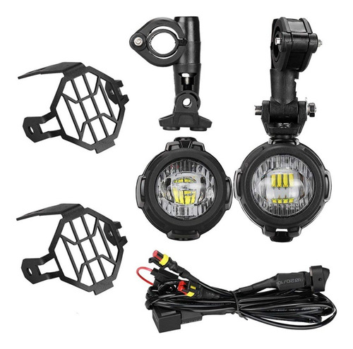 Par Farol Led Auxiliar C/ Chicote Bmw 650gs 800gs 1200gs