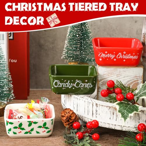 Juego De 3 Piezas De Cuencos De Azúcar De Navidad Pequeño C