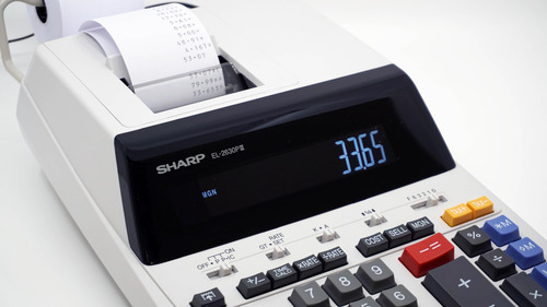Calculadora De Impresión Sharp El-2630piii De 12 Dígitos Con