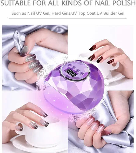 Lampara Led Espejo Diamante Para Secado Rápido De Uñas 86w