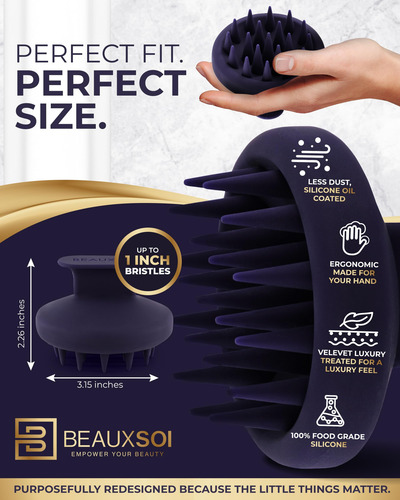 Cepillo De Champú De Silicona Beauxsoi Para Masajear El Cuer