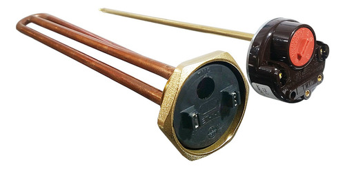 Resistencia De Bronce 1500w Con Termostato Para Termotanque