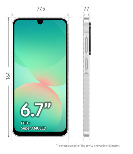 Celular Samsung Galaxy A26 5g 256gb, 8gb Ram, Câmera De 50mp, Ip67, Tela Super Amoled 6.7 , Nfc - Branco