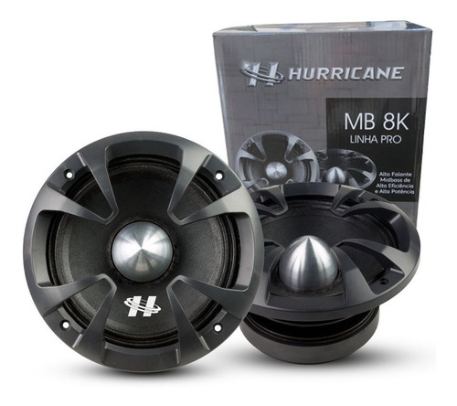 Par Alto Falante Midbass Hurricane Pro Mb 8k 800w 4 Ohms