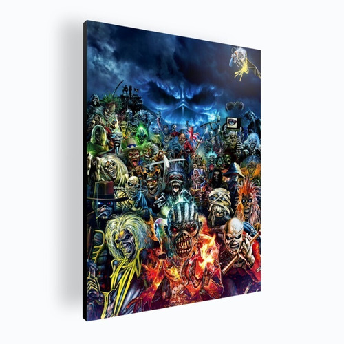 Cuadro Moderno Poster Mural Iron Maiden 84x118 Mdf