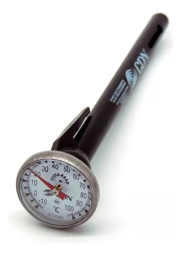 Termometro Bimetalico Bolsillo Impermeable Cdn -13 A 103°c Color Negro