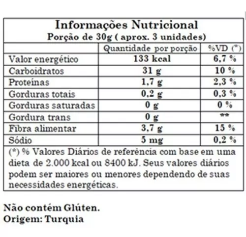 Damasco turco doce n1 1kg - Shambala Naturais