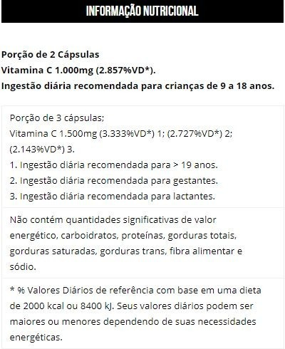 Vitamina C 500mg - 3x 60 Cápsulas - Max Titanium